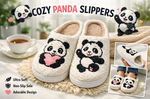 Cozy Panda Slippers - Ultra Soft Indoor Slippers